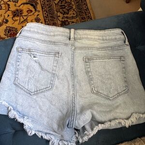 Just USA Gray Jean Shorts Frayed Hem Distressed